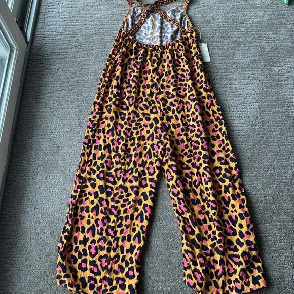 Maaji Bright Leopard Print Jumpsuit Beach Cover Up